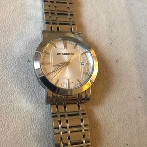 Silver Burberry watch